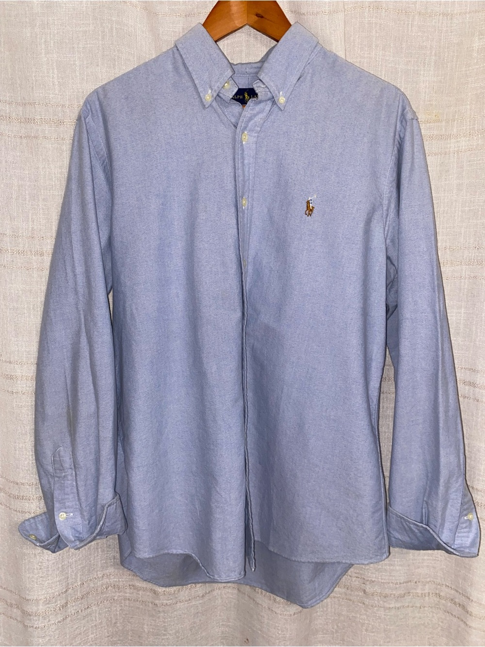 Polo Ralph Lauren Light Blue Custom Fit Oxford Button Down Shirt L
